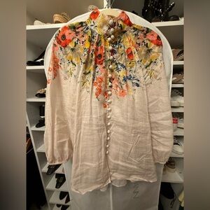 Zimmermann Multicolor Floral Blouse- size AU 1 / US 4/6